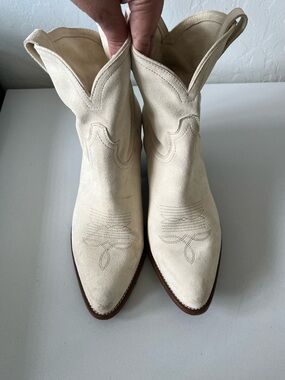 POLO RALPH LAUREN Calfskin Suede Western Cowboy Boots Size 9.5